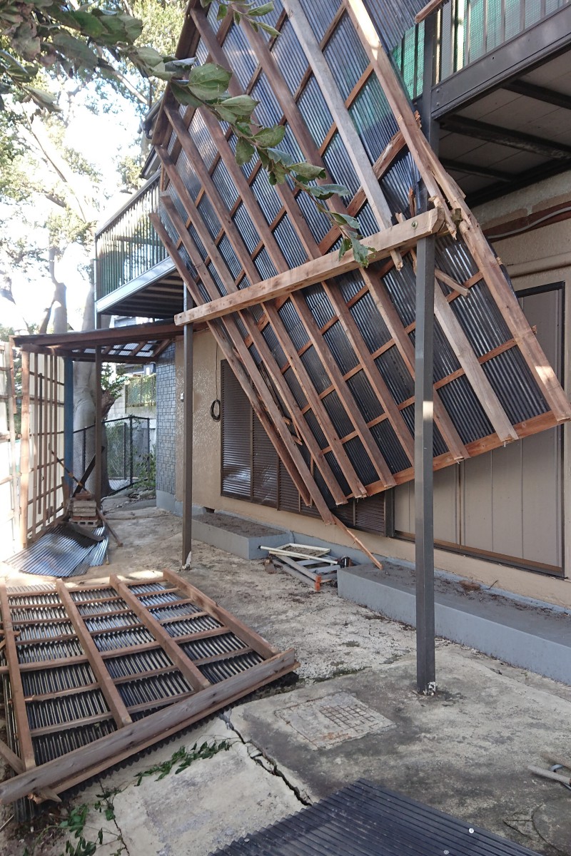 台風被害　リフォーム前